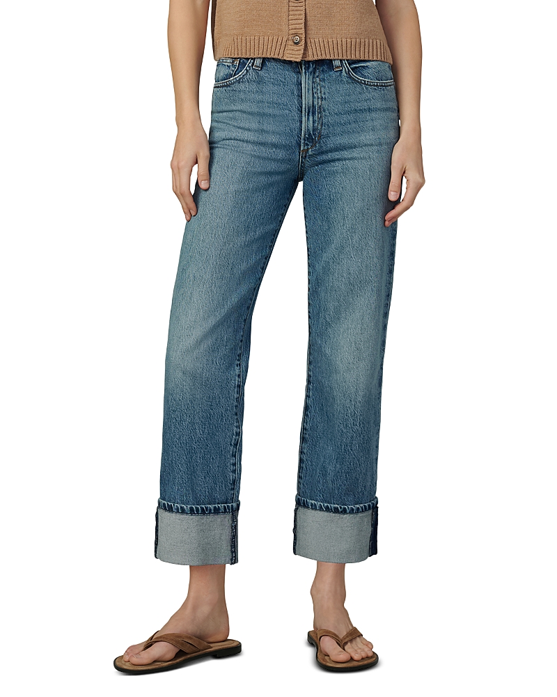 Joe's Jeans The Margot High Rise Cuffed Straight Jeans In Showdown In Blue