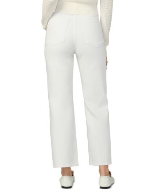 The Margot High Rise Cropped Straight Jeans in White