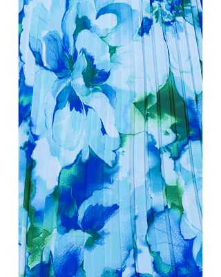 Pleated Chiffon Gown