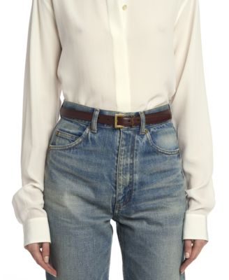  Cassandre Thin Belt In Smooth Leather