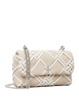 Mini Kira Woven Canvas Flap Bag