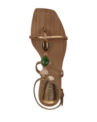 Alba Stone Trim Thong Sandals