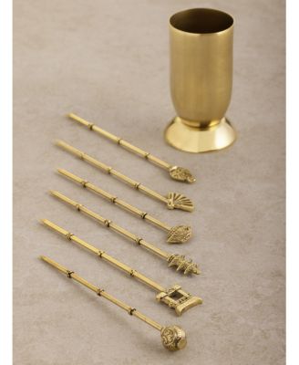 Magnolia Cocktail Picks, Set of 6