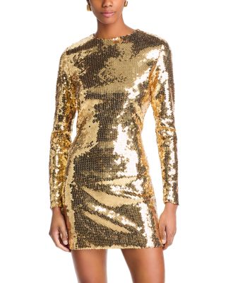 Sergio Hudson - Sequin Open Back Mini Dress
