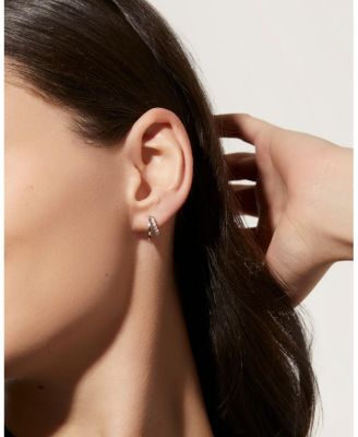 Toda Silver Double Hoop Earrings