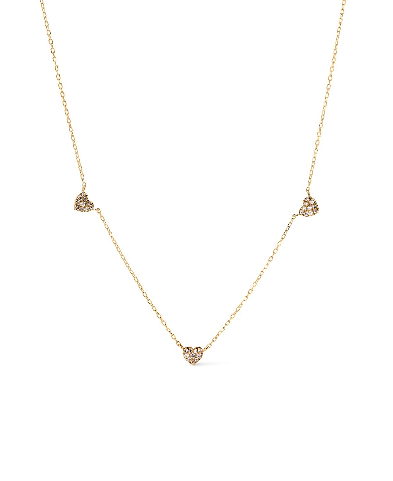 Ana Luisa Gold Lab-Grown Diamond Heart Station Necklace