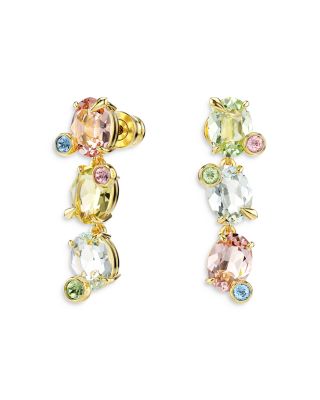 Gema Multicolor Crystal Asymmetrical Drop Earrings