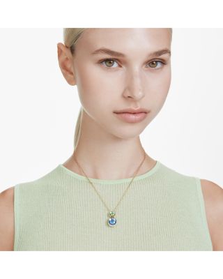 Chroma Multicolor Crystal Reversible Pendant Necklace, 16.5-19.25"