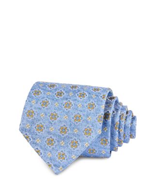 Woven Geometric Floral Silk Tie - Exclusive