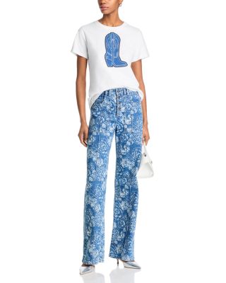 Silver Studs Denim Tee