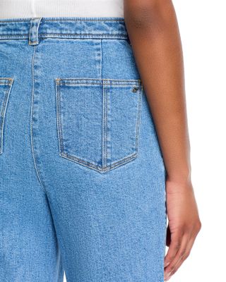 Benji High Rise Cropped Wide Leg Jeans in Blue Haze