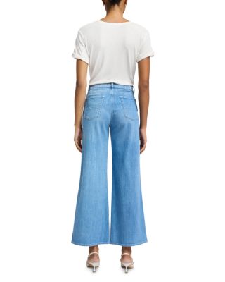 Lotta Cropped High Rise Wide Leg Jeans in Charleston