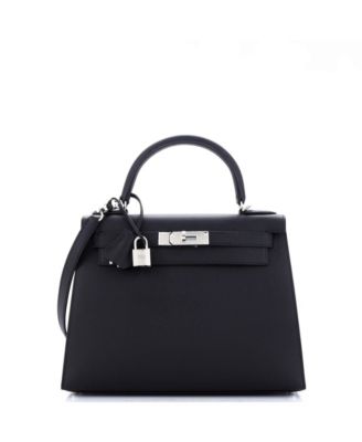 Pre-Owned HERMÈS - Kelly 28 Handbag Black Epsom with Palladium Hardware