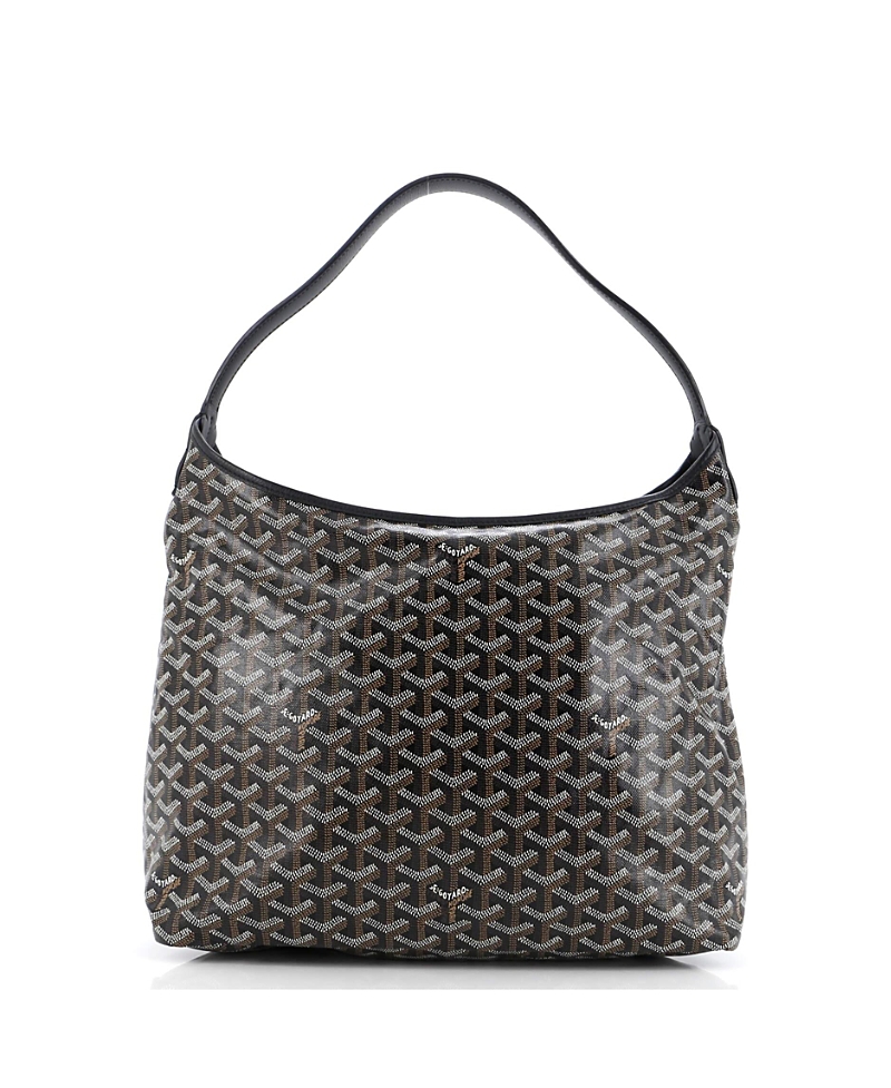 Pre-owned Pre-owned Goyard Goyard Boheme Hobo Coated Canvas In Black
