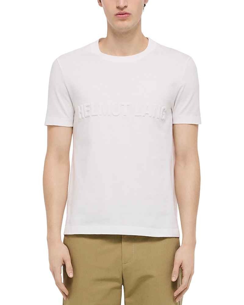 Helmut Lang Logo-embroidered Cotton T-shirt In White
