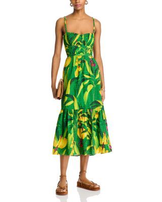 Banana Aquarela Midi Dress