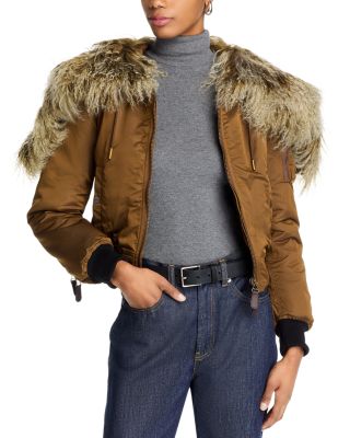 Burberry - Shearling Trim Puffer Jacket