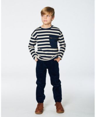 Boys' Striped Rib T-Shirt - Little Kid