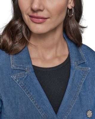 Asymmetric Denim Blazer