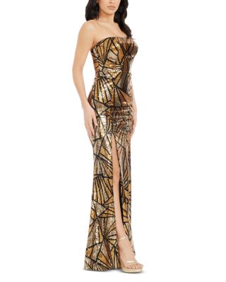 Janelle Geometric Sequin Mermaid Gown