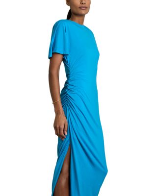 Tulia Side Ruched Midi Dress