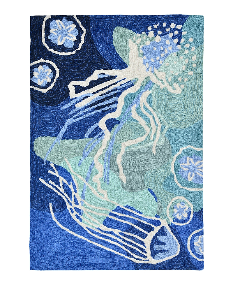 Liora Manne Capri Jelly Fish Area Rug, 1'8 X 2'6 In Blue