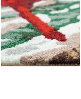 Liora Manne Frontporch Cardinal Christmas Day Area Rug, 2'6" x 4'