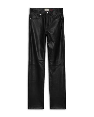 Straight Leg John Leather Pants