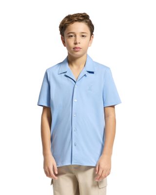 Unisex Bryan Camp Collar Short Sleeve Shirt - Little Kid, Big Kid
