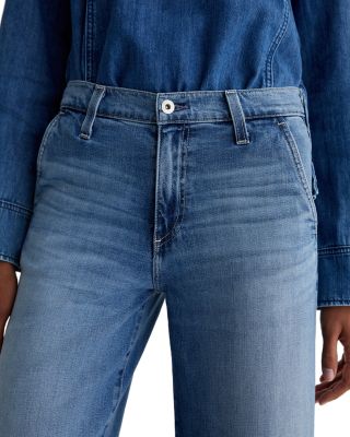 Stella Low Slung Palazzo Jeans in Nautical Mile