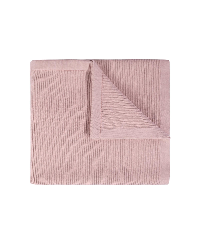 Feltman Brothers Unisex Ribbed Knit Blanket - Baby In Mauve