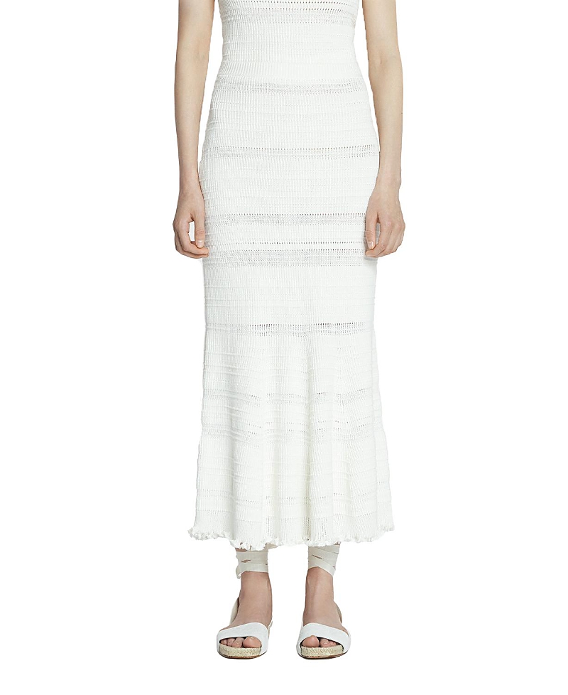 Lanvin Cotton Skirt Midi Length Flared Hem