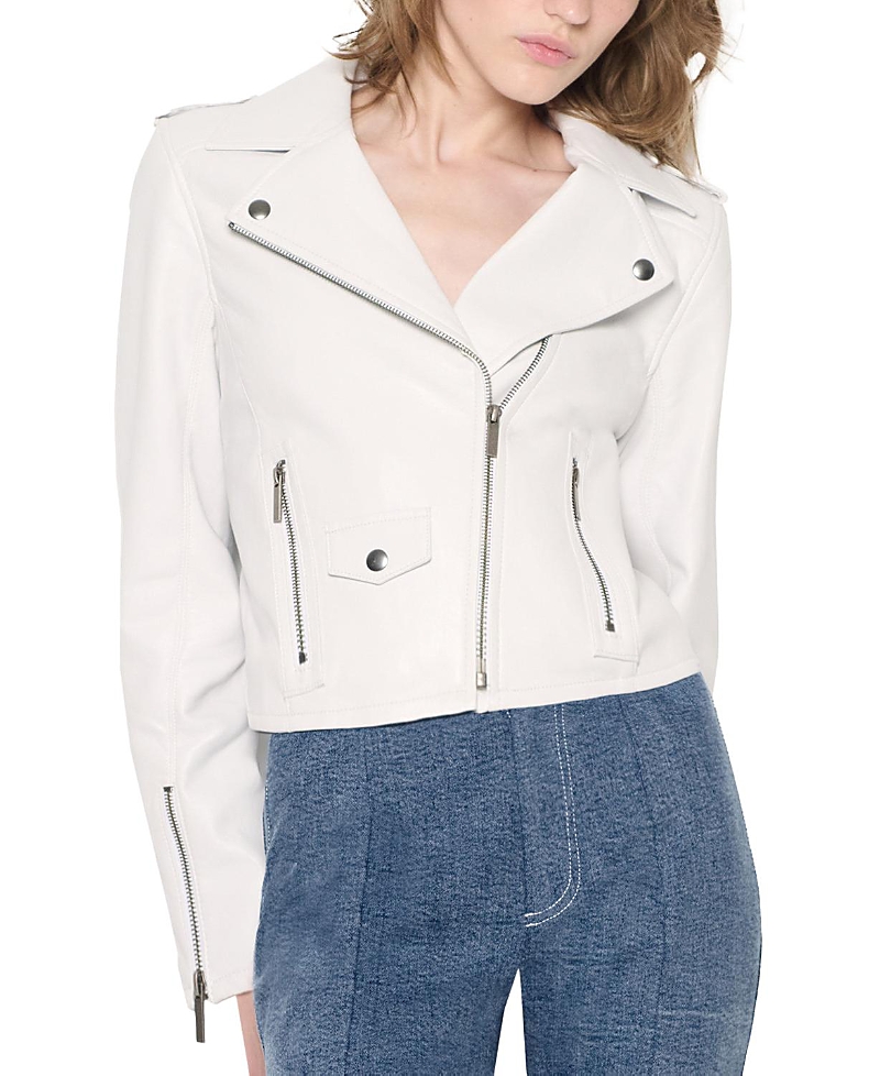 As By Df Cult Recycled Leather Fitted Jacket In White