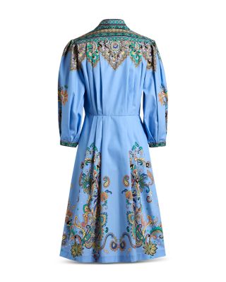 Paisley Print Shirt Dress