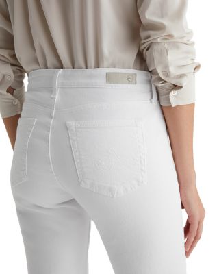 Mari Mid Rise Crop Jeans in Gallery White