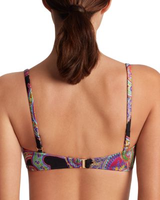 Shirred Over The Shoulder Bikini Top & Semi Shirred High Waist Bikini Bottom