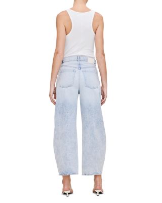 Taylor High Rise Cropped Barrel Leg Jeans in Crystal Lake