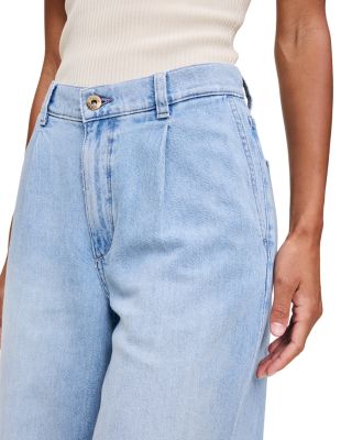Aura Isabel Wide Leg Mid Rise Jeans in Beachfront