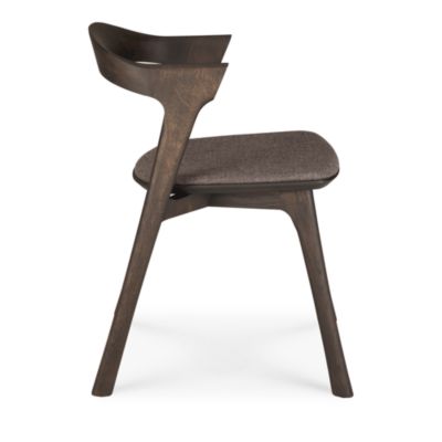 Bok Dining Chair, Oak Brown with Brown Wool