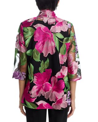 Embroidered Swing Cardigan 