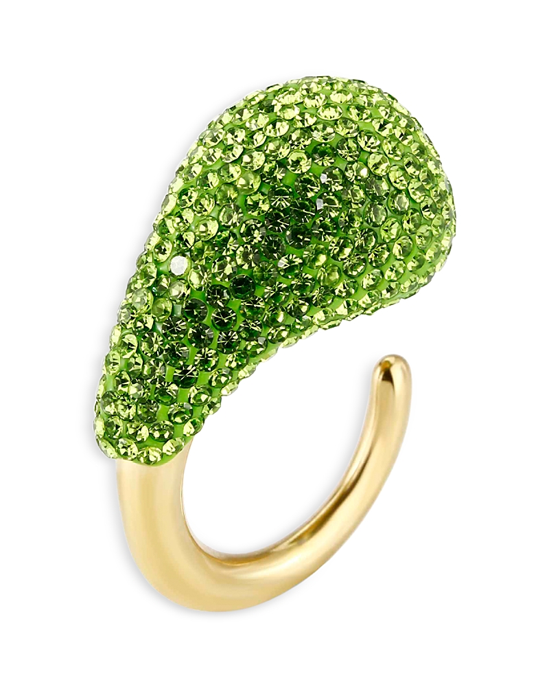 Shop Aqua Pave Clay Statement Ring - Exclusive In Green/gold
