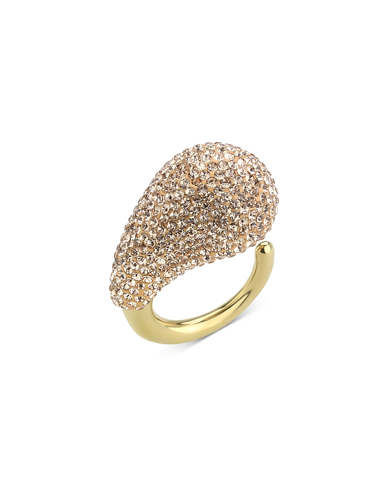 Shop Aqua Pave Clay Statement Ring - Exclusive In Pink/gold