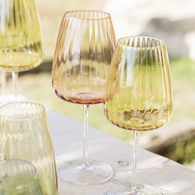 Francesca Amber Water Glass