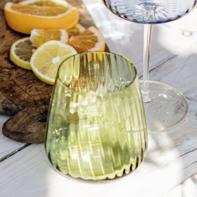 Francesca Amber Double Old Fashioned Glass