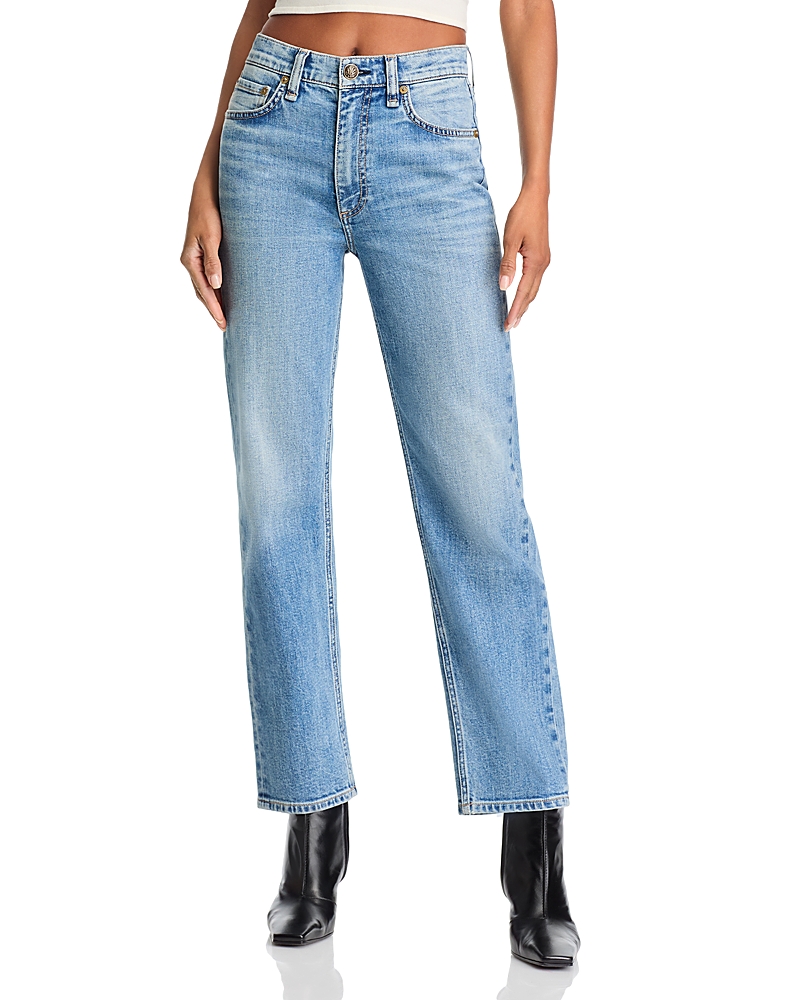 Rag & Bone Harlow Mid Rise Ankle Jeans In Orian In Blue