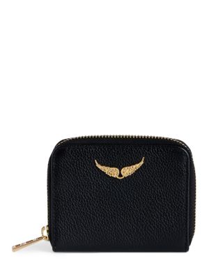 Mini Grained Leather Zip Wallet