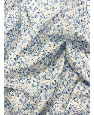  Liberty Fabric Theo Blue &amp; Mitsi Valeria Print Heirloom Quilt, Crib