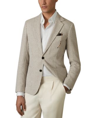 REISS - Slim Fit Dogtooth Check Blazer