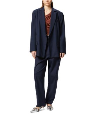 Wool Blend Double Breasted Jacket