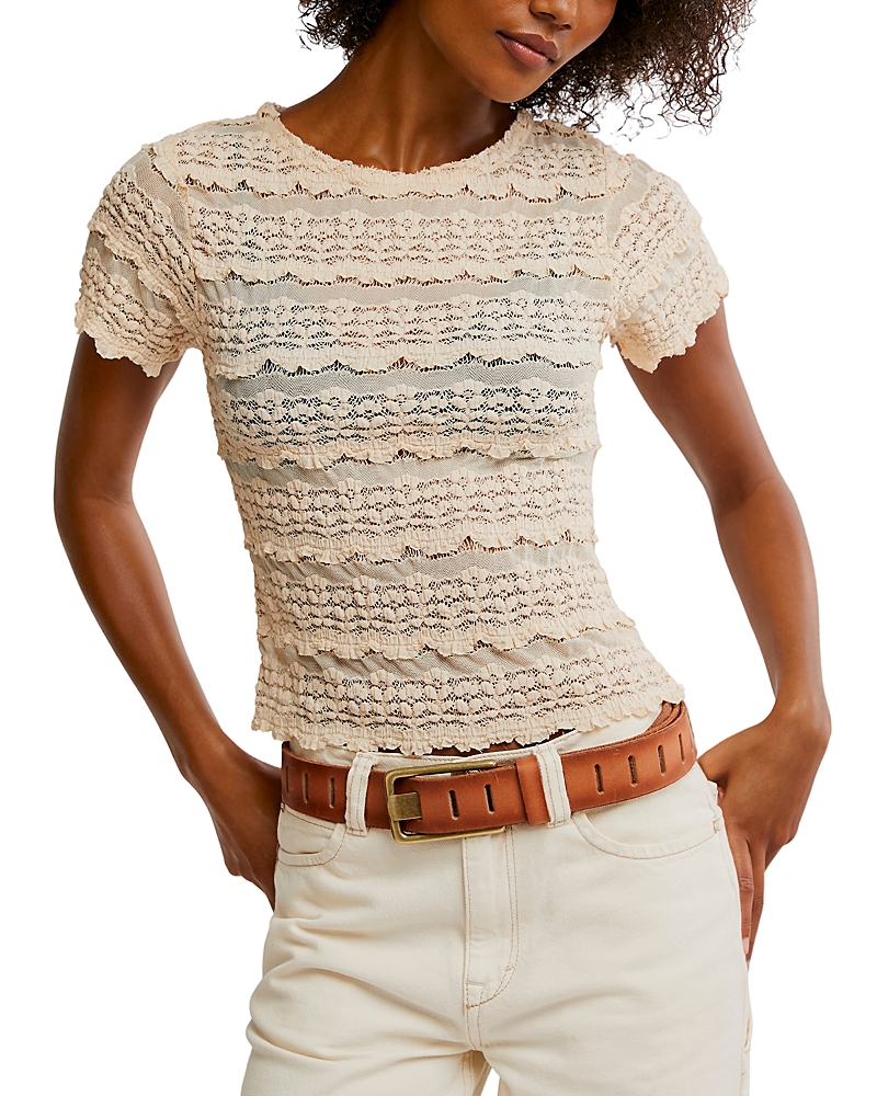 Free People Angelina Lace Tee
